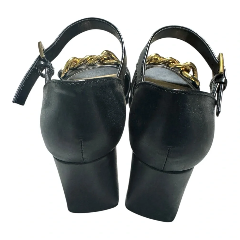 Nine West Black and Gold Chain Detail Women's Heels size 8 - Picture 5 of 5
